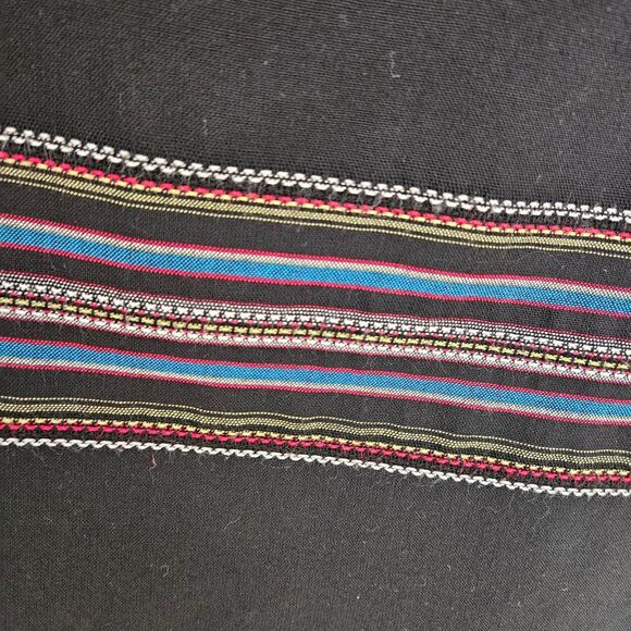 90s y2k western boho black fringe midi maxi skirt - Picture 3 of 4